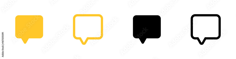 Poster comment icon speech bubble symbol. chat message icons - talk message. bubble chat icon. web vector i