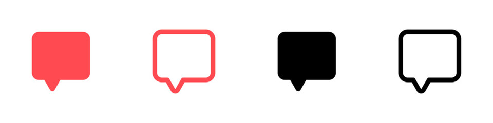 Comment icon speech bubble symbol. Chat message icons - talk message. Bubble chat icon. web vector icon