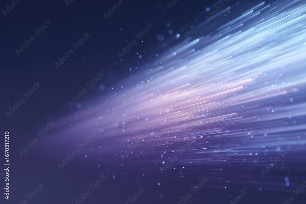Poster dynamic light streaks create sense of speed and motion in abstra