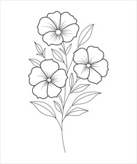 Hand-Drawn Floral Bouquet Vector Illustration
