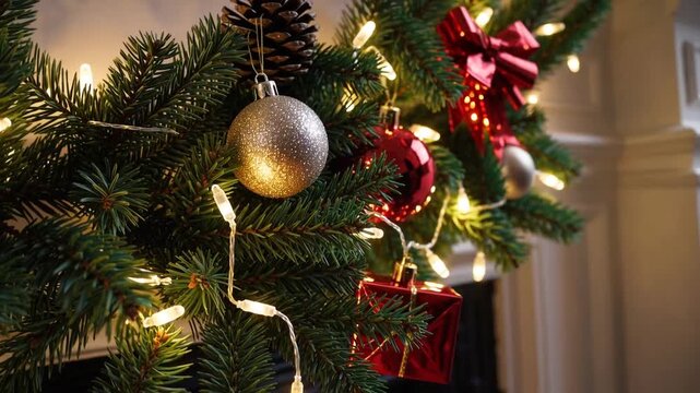 decorative string or strand typically hung as festive decoration during the Christmas holiday season