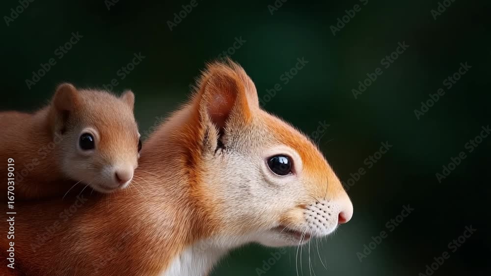 Poster enjoy the delightful antics of these adorable squirrels. their playful interactions create a joyful 