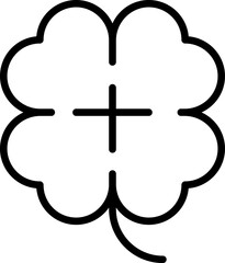 Minimalistic Modern Rounded Outline Leaf Icon