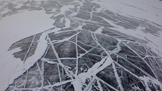 Icy conditions at freshwater point during the winter season