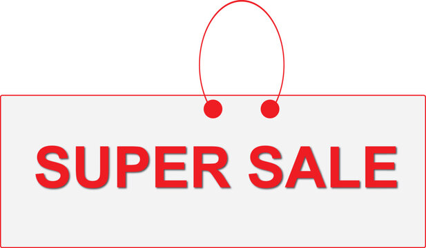 sale tag  with ribbon