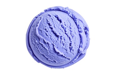 Fototapeta premium Delicious Lavender Ice Cream Scoop A Close-Up Shot on a White Background, Perfect for Summer Treats
