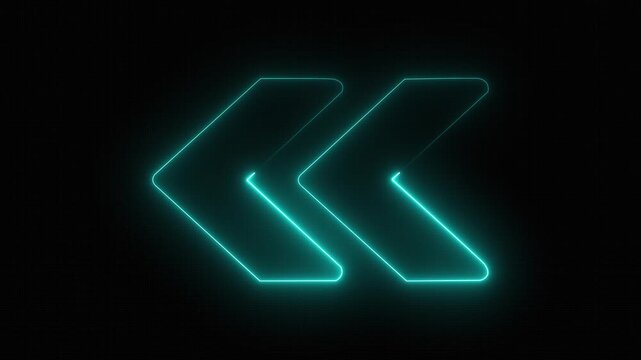  Neon right arrow icon animation, 2 arrow animated, Neon arrow doing direction information animation on black background. Neon right direction arrow icon animation on black background. 