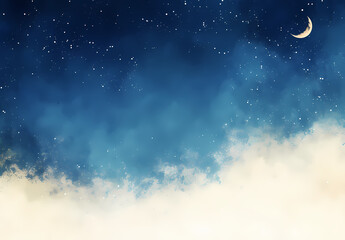 Naklejka premium Night Sky and Stars Digital Backgrounds for Journal, Scrapbook, and Kids Room Decor