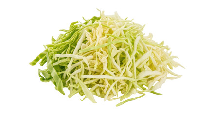 Isolated Shredded Cabbage