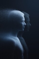 Ethereal silhouettes emerge from darkness, showcasing transforma