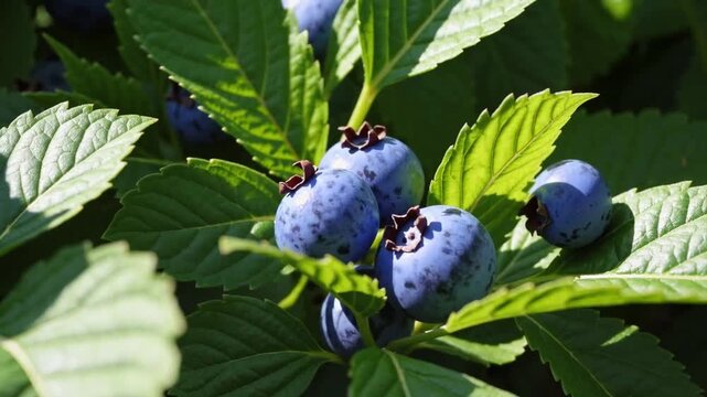 leaf, plum, blueberry, berry, fruit, food, blue, nature, tree, branch, plant, ripe, bush, bilberry, leaves, fresh, 