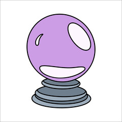 magic ball sticker vector design