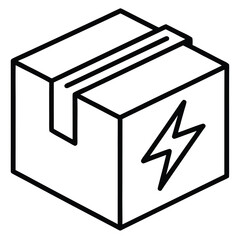 Vector art of hazardous material package icon