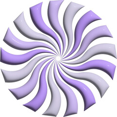 3D Colorful Swirl  Circular Sunburst