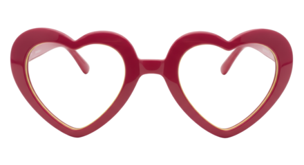 Isolated Heart Shaped Glasses