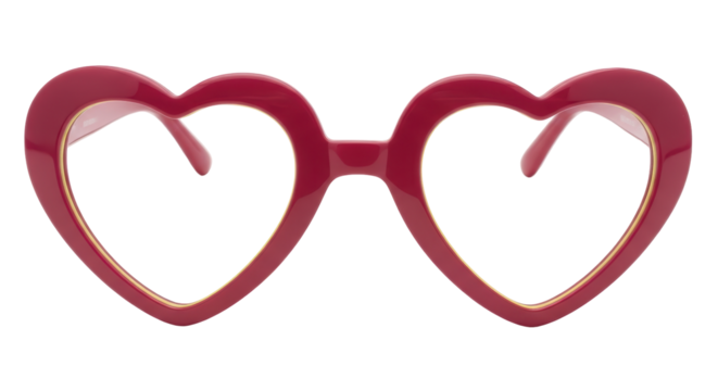 Isolated Heart Shaped Glasses