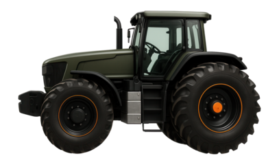 High-capacity tractor with reinforced chassis and multiple storage compartments