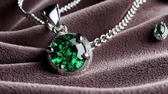 Peridot Jewelry Set with Pendant and Earrings