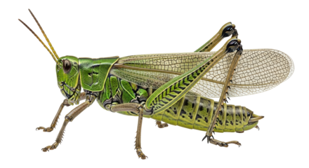 Isolated Green Grasshopper