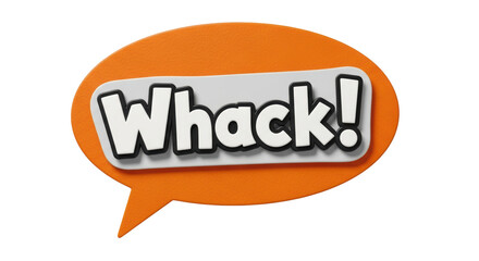 Isolated Whack! Speech Bubble