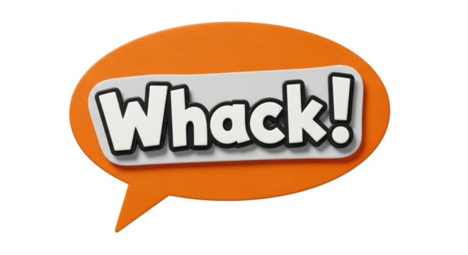 Isolated Whack! Speech Bubble