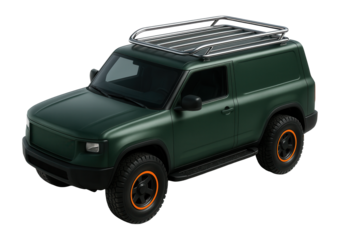 Passenger transport vehicle with high ground clearance and roof rack