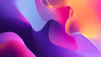 Abstract Gradient Fluid Shapes with Vibrant Neon Colors