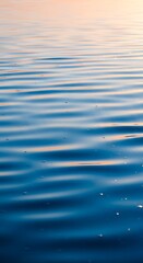 Rippled water surface at sunset