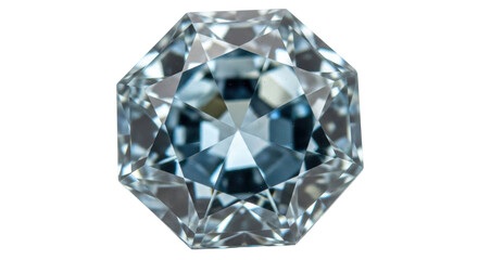 Isolated Octagon Cut Gemstone