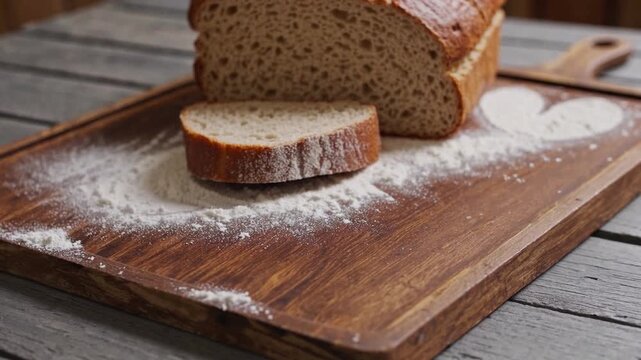 Loaf of Bread Made from Wheat Grain That One Has Affection For