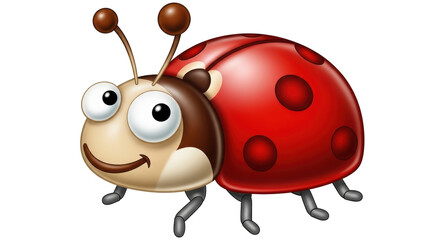 Isolated Cartoon Ladybug