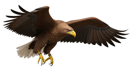 Isolated Eagle Flying