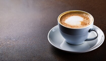 Fototapeta premium one cuppuccino on textured background