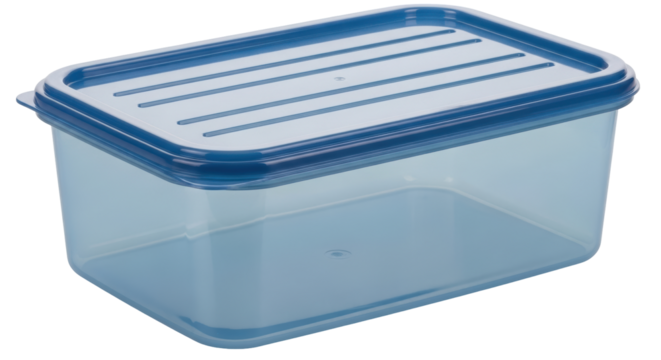 Isolated Blue Plastic Storage Container