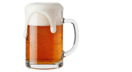 Isolated Beer mug with foam