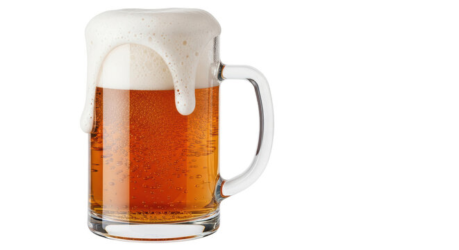 Isolated Beer mug with foam