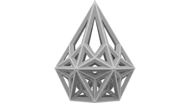 Isolated Abstract geometric form