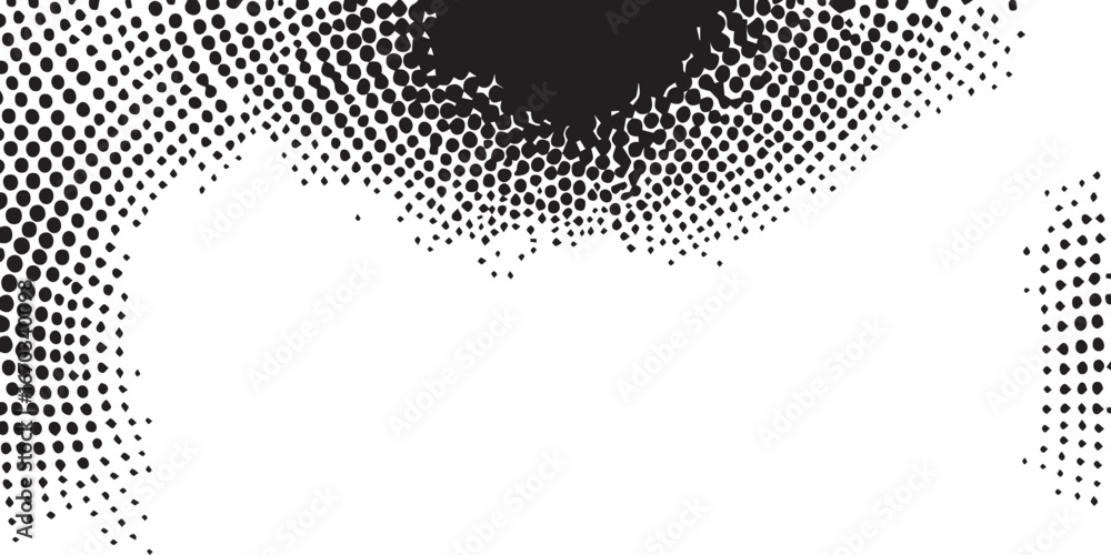 Poster modern black and white halftone pattern abstract texture for background graphic design and creative 