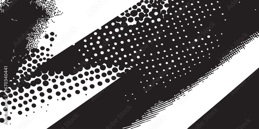 Aufkleber abstract halftone black and white pattern texture for background graphic modern design and creative 