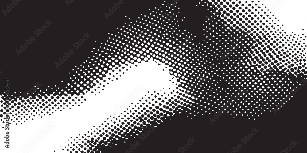 Aufkleber abstract black and white halftone texture pattern for modern graphic background design and creative 