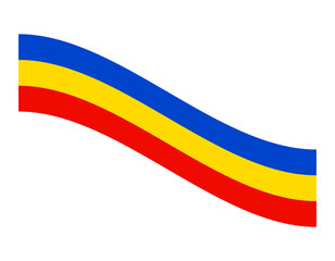 flag element ribbon vector template design illustration