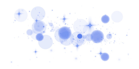 Magic Blue Bokeh Glow with Soft Focus Circles and Gentle Shine for Celebration or Party Design