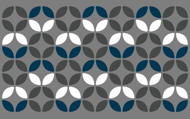 Monochromatic Indonesian Ethnic Style Batik Background with Modern Chevron Abstract Pattern