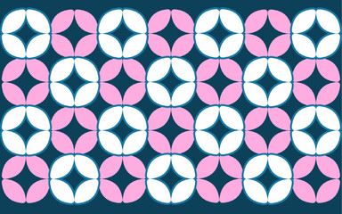 Indonesian ethnic style batik floral background pattern