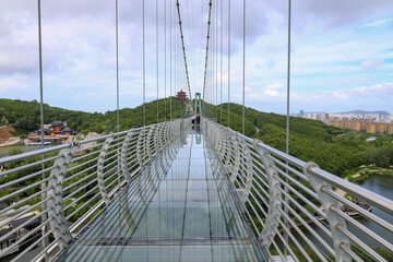 Glasses Bridge in Huaxia Park in Wei Hai, Shandong, China