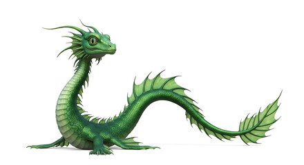 Obraz premium Friendly Green Sea Serpent