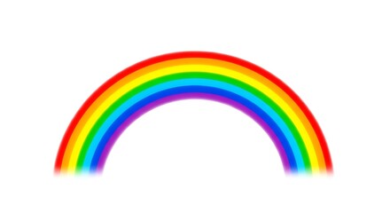 Obraz premium Colorful rainbow arch against white background