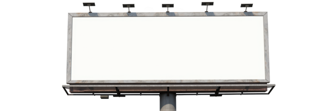 Empty billboard advertising space urban setting blank canvas promotional display outdoor advertising marketing opportunity large sign