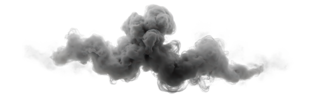 Swirling cloud of smoke in shades of gray and white, creating dramatic and ethereal effect. This evokes sense of mystery and intrigue