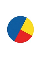 Fototapeta premium Simple pie chart with three sections